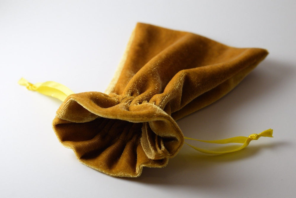 Gold Large Soft Velvet 4" x 6" Gift Bag Cards RPG Game Dice Bag Counter Pouch (Online Only)