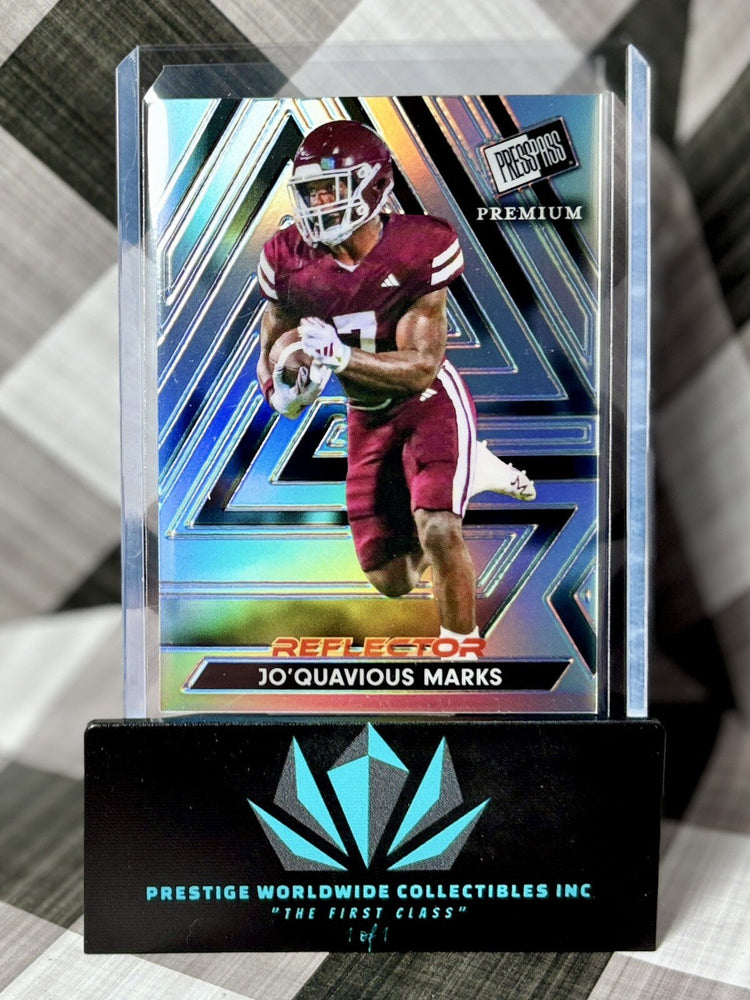 Jo'Quavious Marks 2024 Leaf Press Pass Silver Reflector Rookie /35 #129 MS State (ONLINE ORDER ONLY)