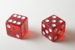 NEW Loaded Trick Transparent Red Dice Set Mis-Spotted 2, 5, 6 Only Not Weighted (Online Only)