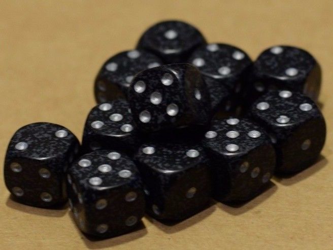Ninja Speckled 12mm D6 Pipped (Online Only)