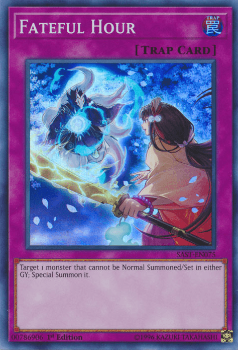 Fateful Hour [SAST-EN075] Super Rare (ONLINE ORDER ONLY)