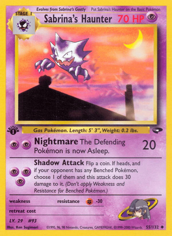 Sabrina's Haunter (55/132) [Gym Challenge 1st Edition] (Online Only)