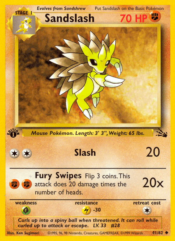 Sandslash (41/62) [Fossil 1st Edition] (Online Only)