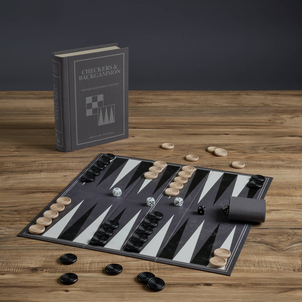 Checkers & Backgammon - Vintage Bookshelf Edition (ONLINE ORDER ONLY)