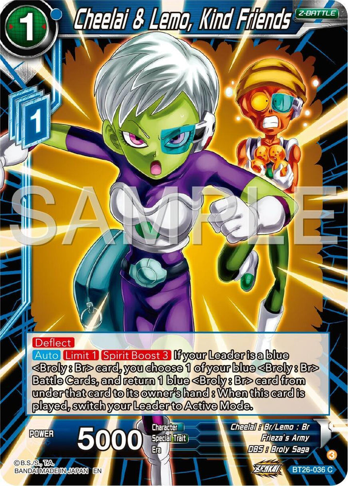 Cheelai & Lemo, Kind Friends (BT26-036) [Ultimate Advent] (ONLINE ORDER ONLY)