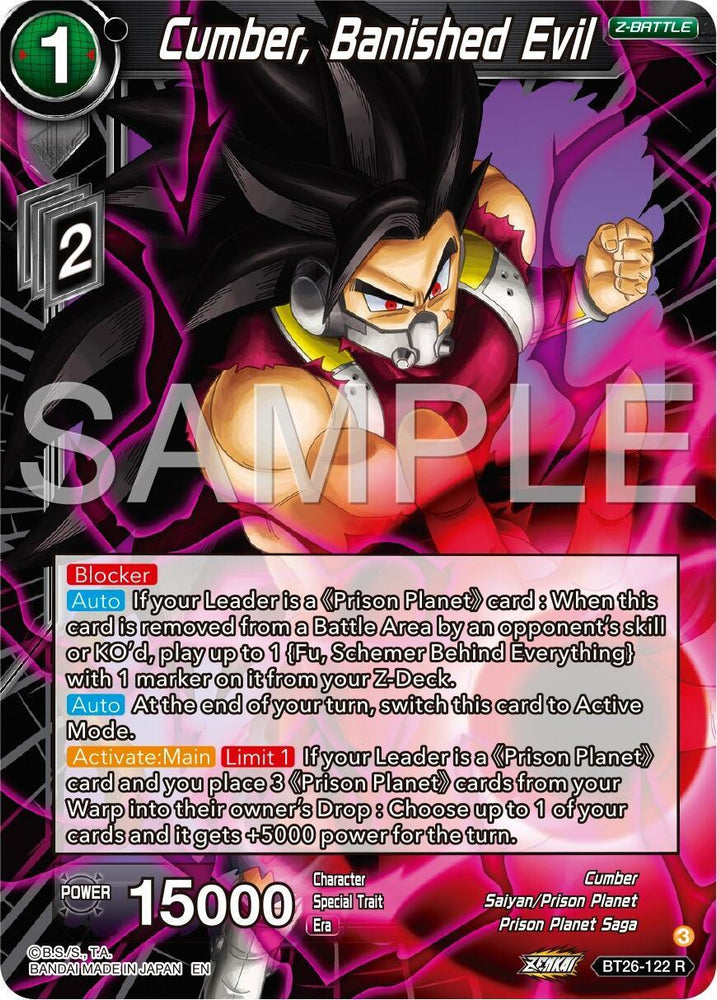 Cumber, Banished Evil (BT26-122) [Ultimate Advent] (ONLINE ORDER ONLY)