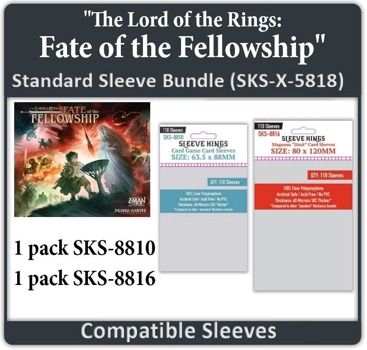 "The Lord of the Rings: Fate of the Fellowship" Compatible Sleeve Bundle (8810 x 1, 8816 x 1) (ONLINE ORDER ONLY)