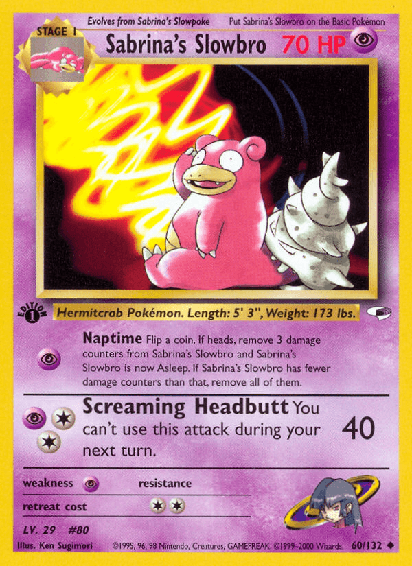 Sabrina's Slowbro (60/132) [Gym Heroes 1st Edition] (Online Only)