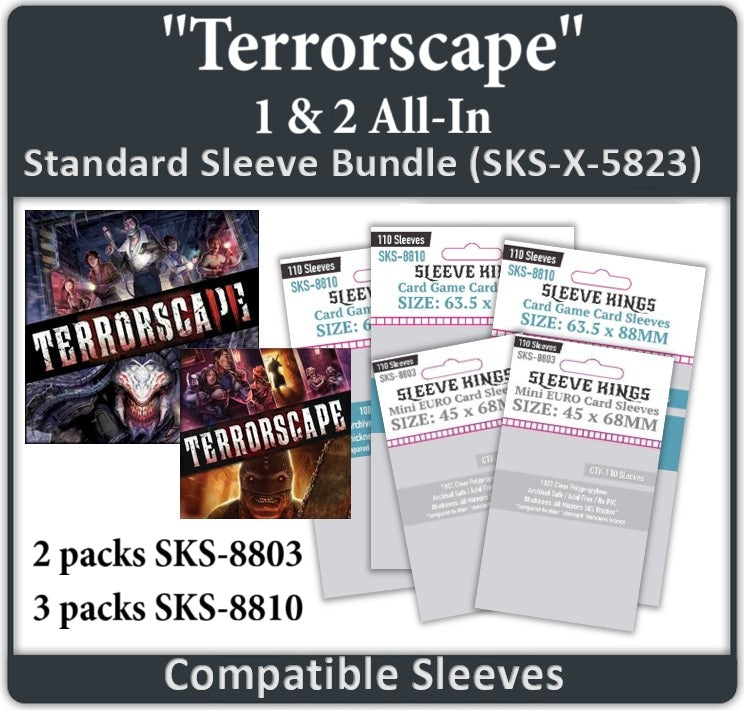 "Terrorscape 1 & 2 All In Bundle" Compatible Card Sleeve Bundle (8803 x 2 + 8810 x 3) (ONLINE ORDER ONLY)