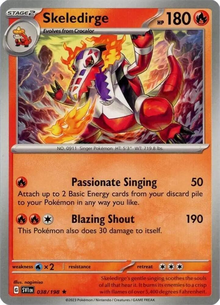 Skeledirge (038/198) (Theme Deck Exclusive) [Scarlet & Violet: Base Set] (Online Only)