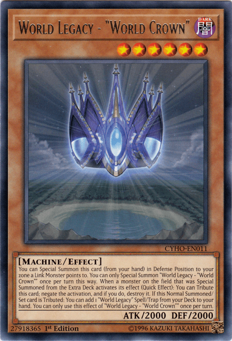 World Legacy - "World Crown" [CYHO-EN011] Rare (ONLINE ORDER ONLY)