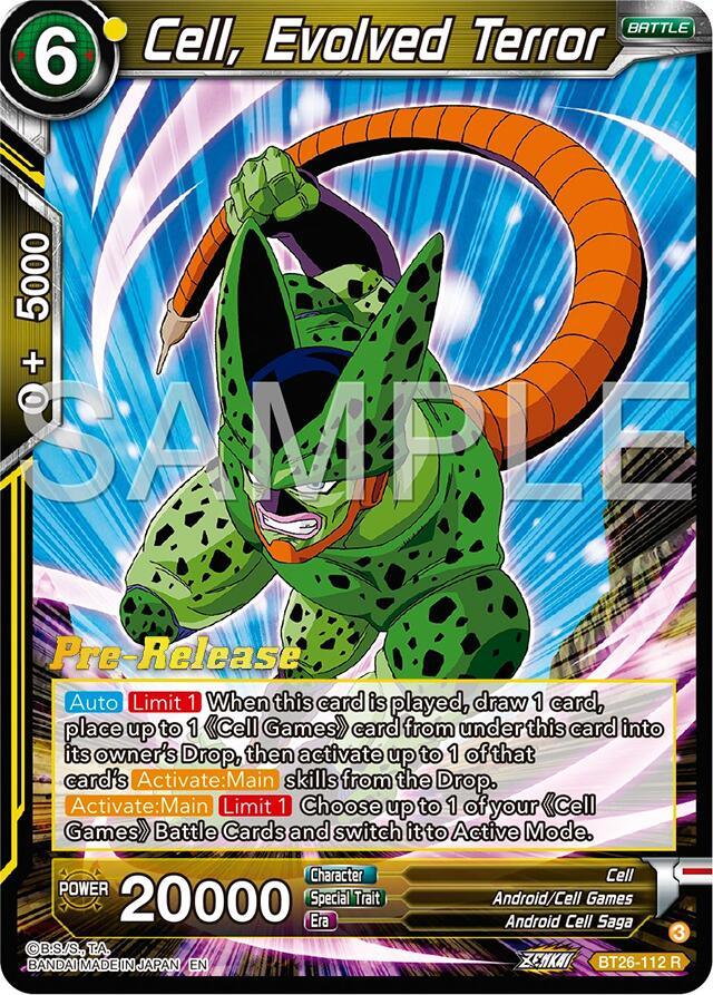 Cell, Evolved Terror (BT26-112) [Ultimate Advent Prerelease Promos] (ONLINE ORDER ONLY)