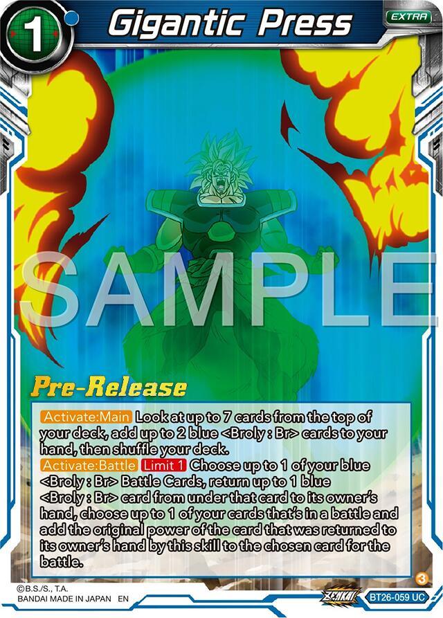 Gigantic Press (BT26-059) [Ultimate Advent Prerelease Promos] (ONLINE ORDER ONLY)