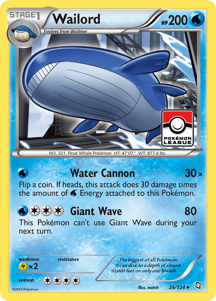 Wailord (26/124) [Black & White: Dragons Exalted] (Online Only)
