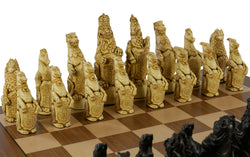 Chess Set - 5.8" Royal Beasts Resin Chess Pieces on Walnut/Maple Chess Board (ONLINE ORDER ONLY)