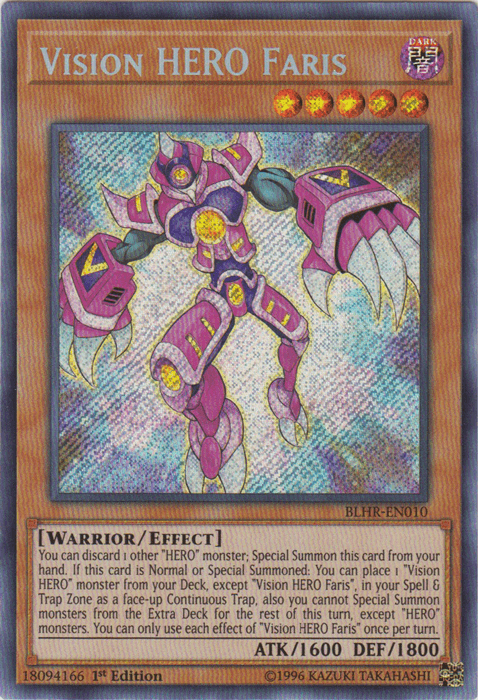 Vision Hero Faris [BLHR-EN010] Secret Rare (ONLINE ORDER ONLY)