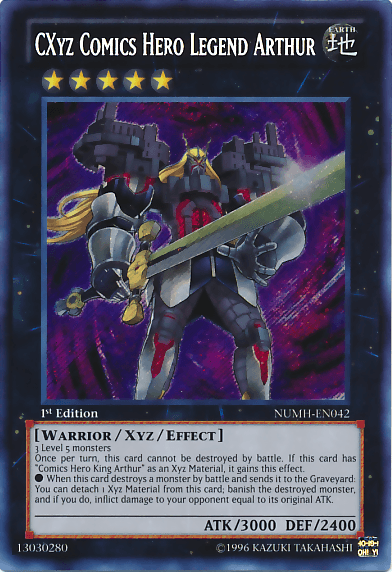 CXyz Comics Hero Legend Arthur [NUMH-EN042] Secret Rare (ONLINE ORDER ONLY)