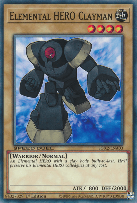 Elemental HERO Clayman [SGX2-ENA03] Common (ONLINE ORDER ONLY)