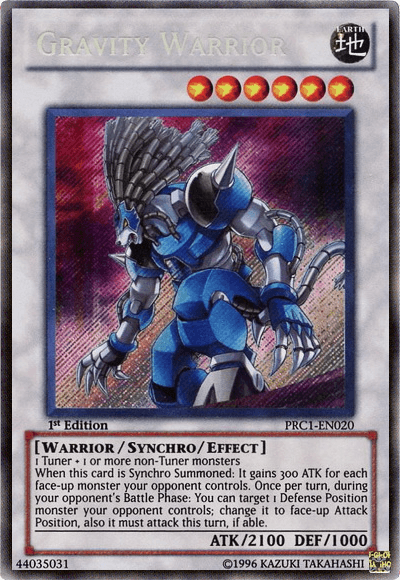 Gravity Warrior [PRC1-EN020] Secret Rare (ONLINE ORDER ONLY)