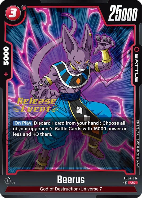 Beerus [Ultra Limit Release Event Cards] (ONLINE ORDER ONLY)