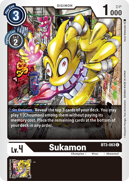 Sukamon [BT3-063] [Release Special Booster Ver.1.5] (ONLINE ORDER ONLY)