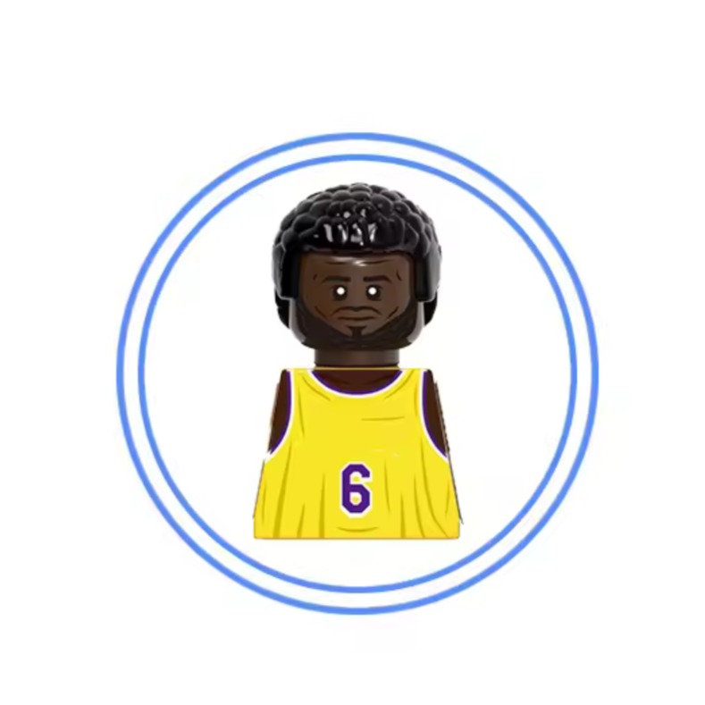 LeBron James Lakers #6 Uniform Custom Basketball Minifigure (ONLINE ORDER ONLY)