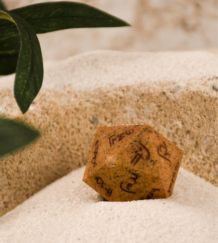 Demotic Limestone 30mm d20 - Dice Around the World Collection (ONLINE ORDER ONLY)