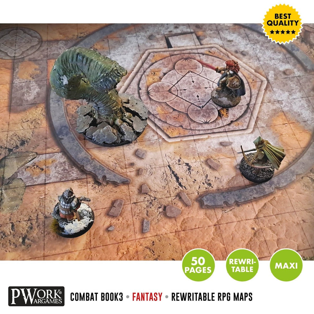Combat Book 3: Fantasy Rewritable Combat Maps for Tabletop RPGs (ONLINE ORDER ONLY)