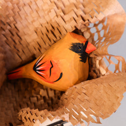 Hand Carved Cardinal Bird, Unique Gift for Loved Ones (ONLINE ORDER ONLY)