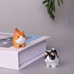Hand-Carved Cat Painting Kit – Paint Two Cats, Create a Keychain (ONLINE ORDER ONLY)