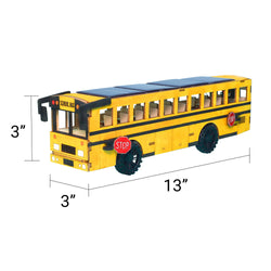 Dual Power School Bus STEM Kit – Build, Paint & Personalize | Battery + Solar Powered (ONLINE ORDER ONLY)