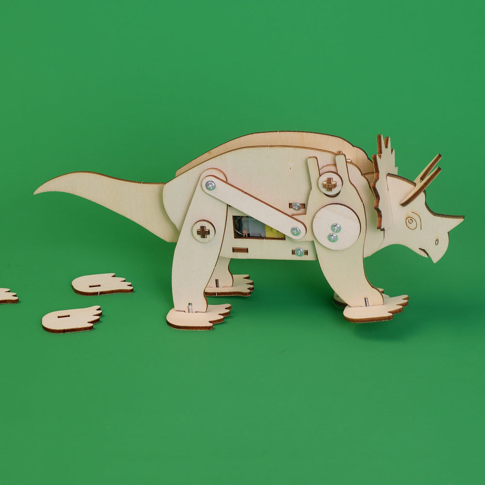 Dinosaur Robot Triceratops DIY Kit, Educational STEM Toy (ONLINE ORDER ONLY)