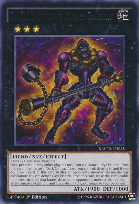 D/D/D Stone King Darius [MACR-EN045] Rare (ONLINE ORDER ONLY)