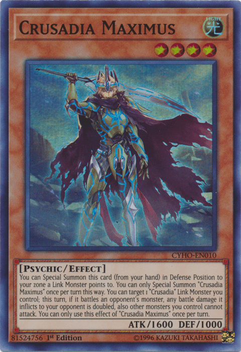 Crusadia Maximus [CYHO-EN010] Super Rare (ONLINE ORDER ONLY)