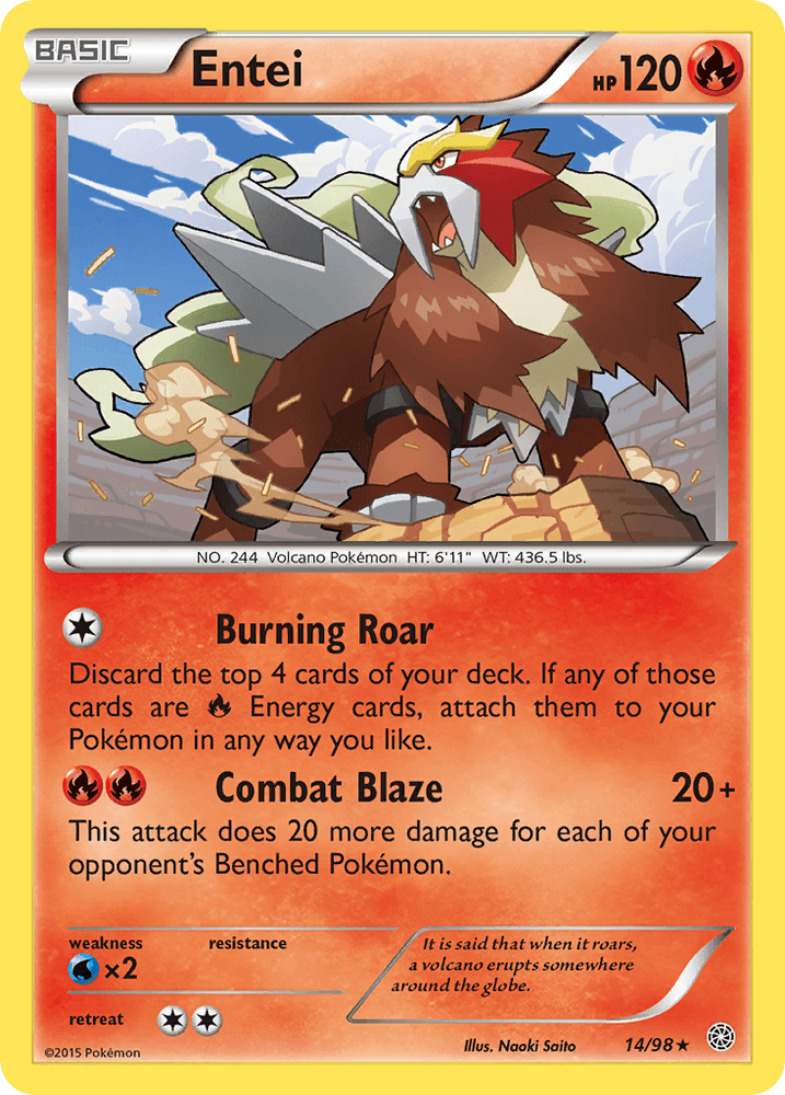 Entei (14/98) [XY: Ancient Origins] (Online Only)