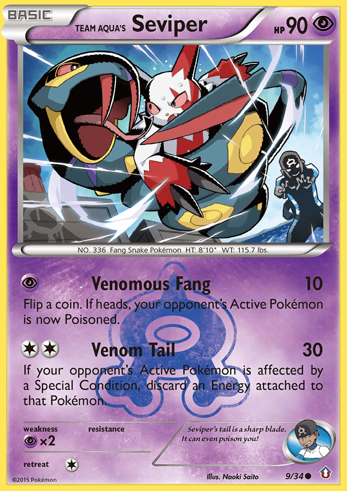 Team Aqua's Seviper (9/34) [XY: Double Crisis] (Online Only)