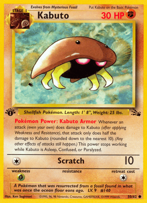 Kabuto (50/62) [Fossil 1st Edition] (Online Only)
