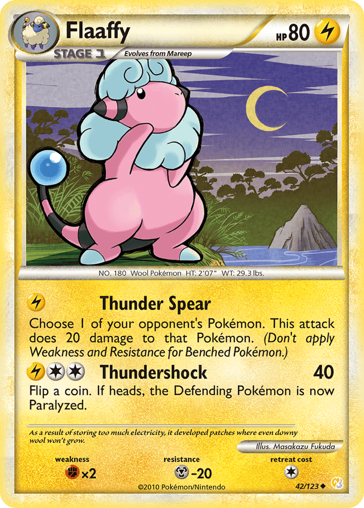 Flaaffy (42/123) [HeartGold & SoulSilver: Base Set] (Online Only)