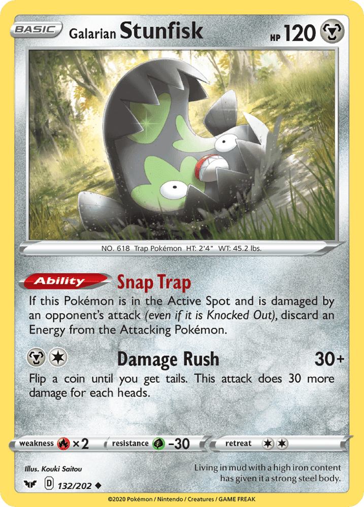 Galarian Stunfisk (132/202) [Sword & Shield: Base Set] (Online Only)