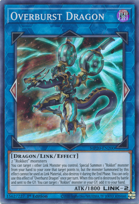 Overburst Dragon [MP20-EN200] Super Rare (ONLINE ORDER ONLY)