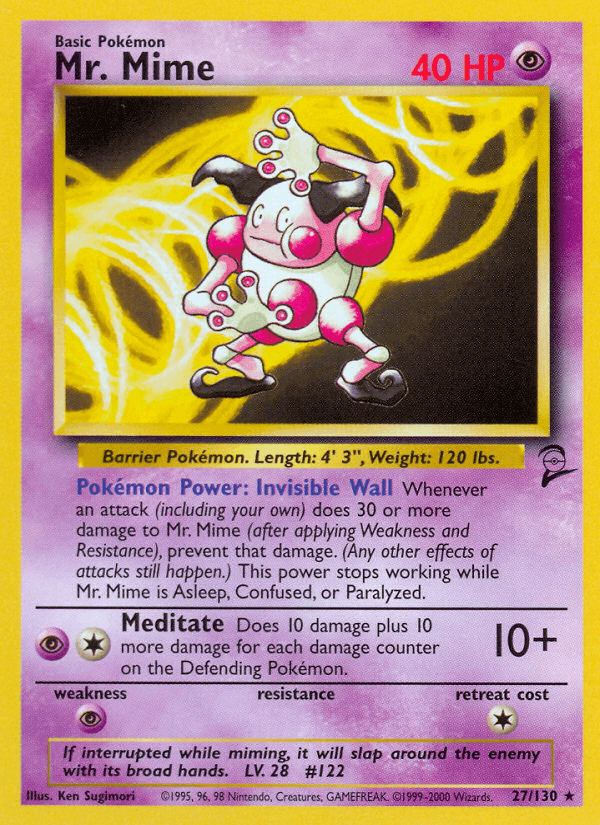 Mr. Mime (27/130) [Base Set 2] (Online Only)