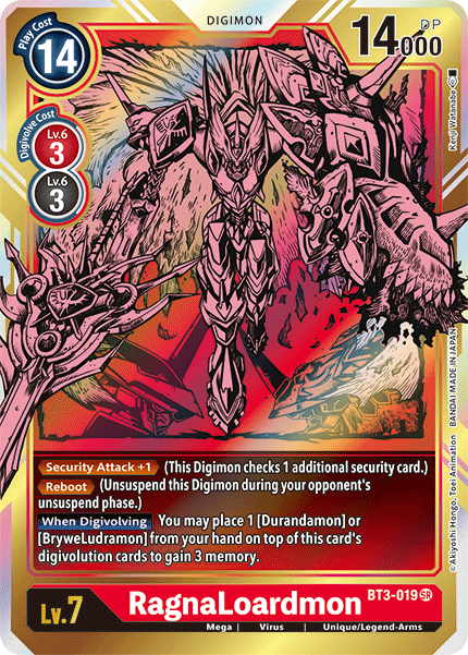 RagnaLoardmon [BT3-019] (Alternate Art) [Release Special Booster Ver.1.5] (ONLINE ORDER ONLY)