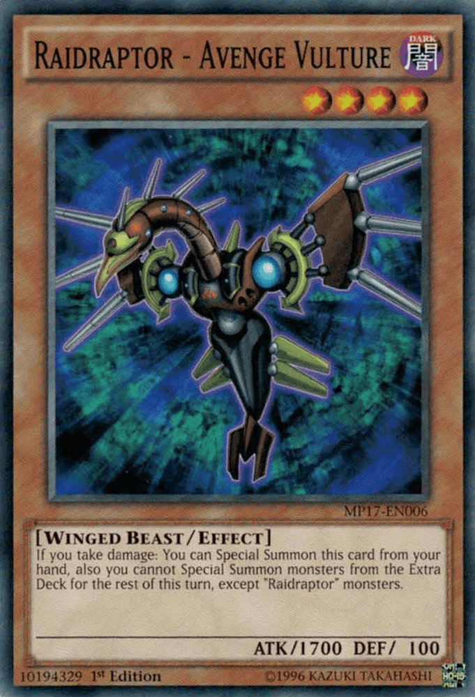 Raidraptor - Avenge Vulture [MP17-EN006] Common (ONLINE ORDER ONLY)