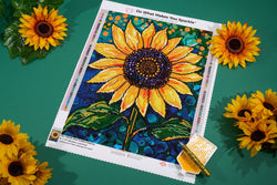 Diamond Art Club – Golden Majesty Sunflower Diamond Painting (Round Drill, 13" x 17") (ONLINE ORDER ONLY)
