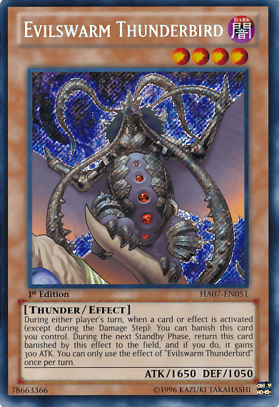 Evilswarm Thunderbird [HA07-EN051] Secret Rare (ONLINE ORDER ONLY)
