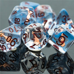 Bard (Violin) Clear Dice w/ Golden Violin 7-Dice Set Rpg (Online Only)
