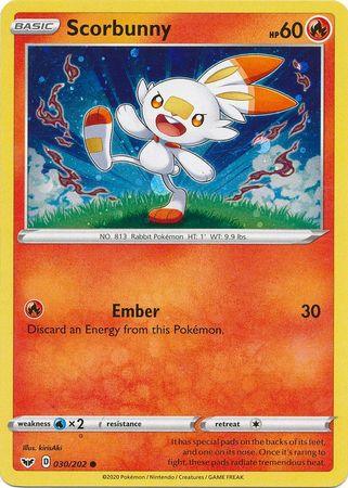 Scorbunny (030/202) (Cosmos Holo) [Sword & Shield: Base Set] (Online Only)