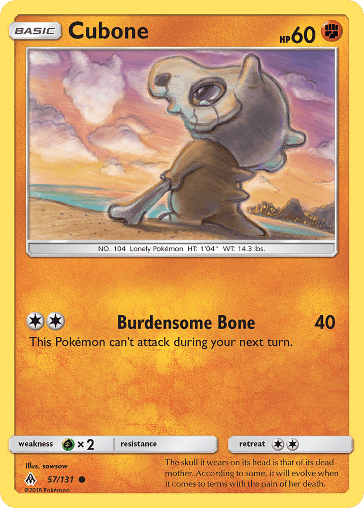 Cubone (57/131) [Sun & Moon: Forbidden Light] (Online Only)
