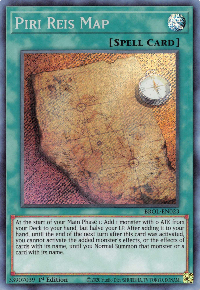 Piri Reis Map [BROL-EN023] Secret Rare (ONLINE ORDER ONLY)