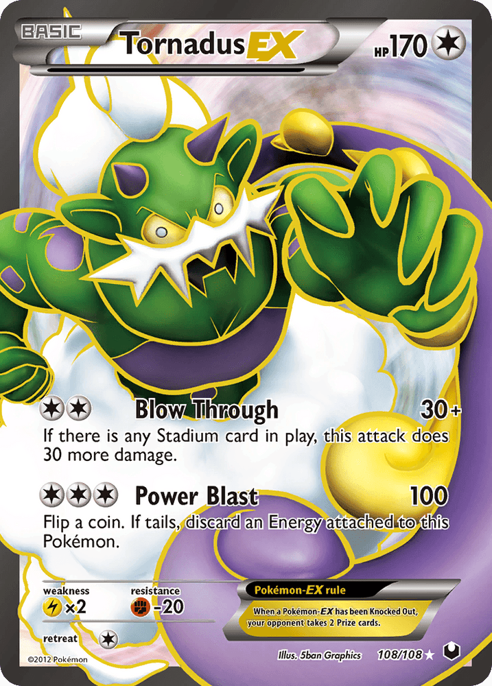 Tornadus EX (108/108) [Black & White: Dark Explorers] (Online Only)